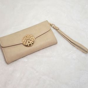 Tan Wallet Wristlet